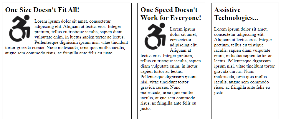 Content is displayed in three columns, with text wrapping around floating images.