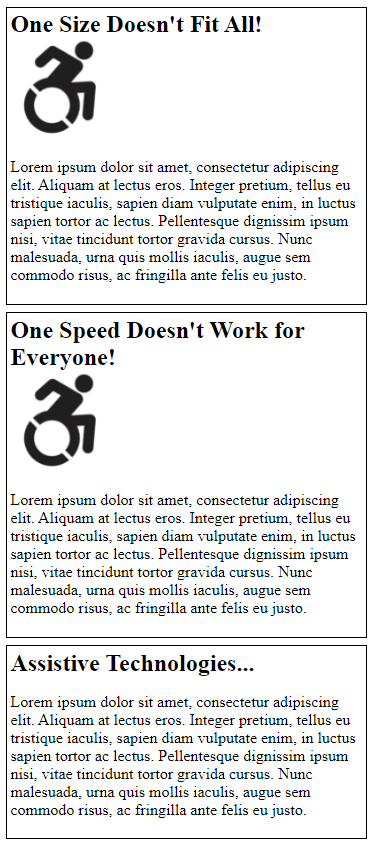 Content is stacked in one column with no floats.