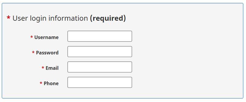 Example of form instructions for required fields. Long description provided below.
